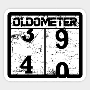 Oldometer 40th birthday Sticker